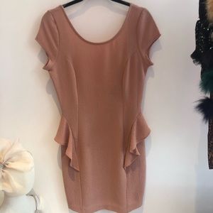 Dress with side ruffle detail
